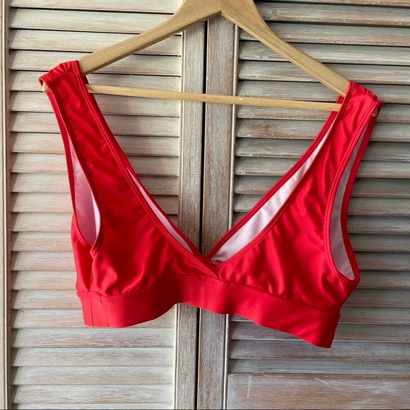 BOOHOO plunge red bikini top size 12 - Picture 4 of 6